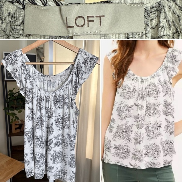 LOFT Tops - LOFT Ann Taylor Women's Safari Parrot Tropical Flutter Strap Cami Top Size M
